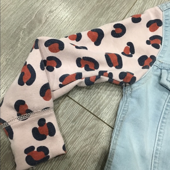 Cat & Jack leopard denim jacket - Picture 4 of 4